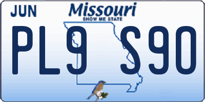 MO license plate PL9S9O