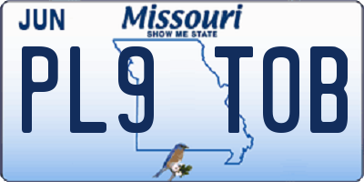 MO license plate PL9T0B