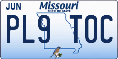 MO license plate PL9T0C
