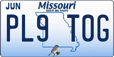 MO license plate PL9T0G