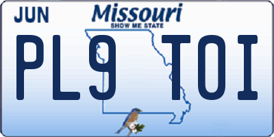 MO license plate PL9T0I