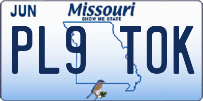 MO license plate PL9T0K
