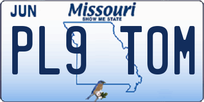 MO license plate PL9T0M