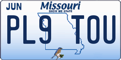 MO license plate PL9T0U