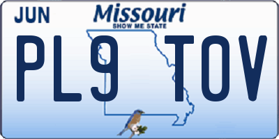 MO license plate PL9T0V