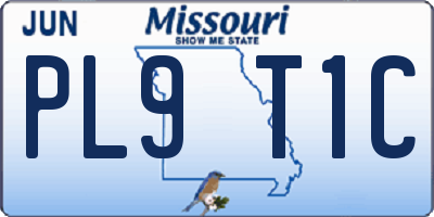 MO license plate PL9T1C