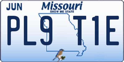 MO license plate PL9T1E