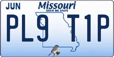 MO license plate PL9T1P