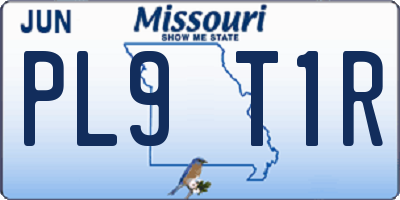 MO license plate PL9T1R