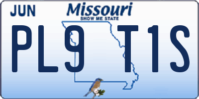 MO license plate PL9T1S