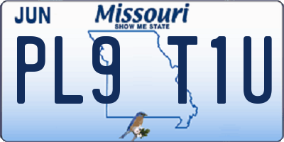 MO license plate PL9T1U