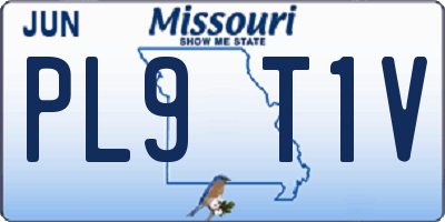 MO license plate PL9T1V