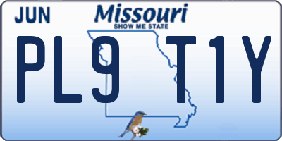 MO license plate PL9T1Y