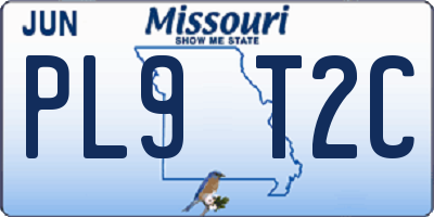 MO license plate PL9T2C