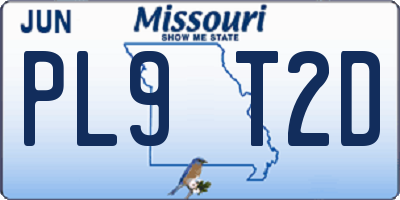 MO license plate PL9T2D