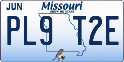 MO license plate PL9T2E