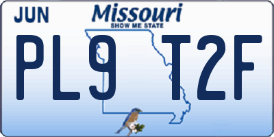 MO license plate PL9T2F