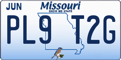 MO license plate PL9T2G