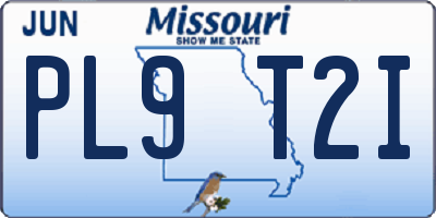 MO license plate PL9T2I