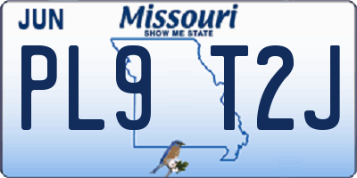 MO license plate PL9T2J