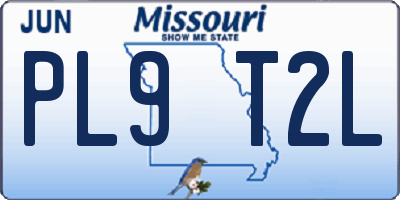 MO license plate PL9T2L