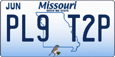 MO license plate PL9T2P