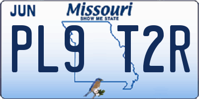 MO license plate PL9T2R