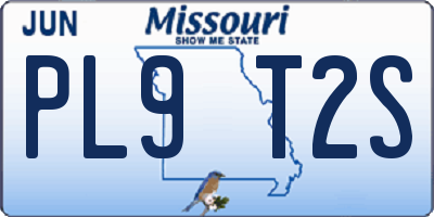 MO license plate PL9T2S