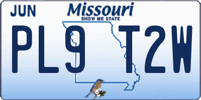 MO license plate PL9T2W