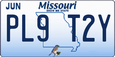MO license plate PL9T2Y