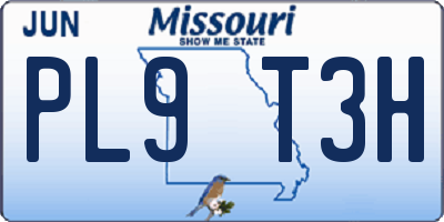 MO license plate PL9T3H