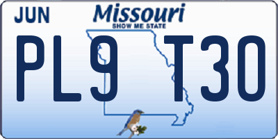 MO license plate PL9T3O