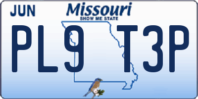 MO license plate PL9T3P