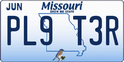 MO license plate PL9T3R