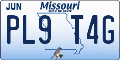 MO license plate PL9T4G