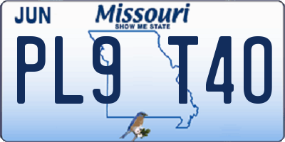 MO license plate PL9T4O