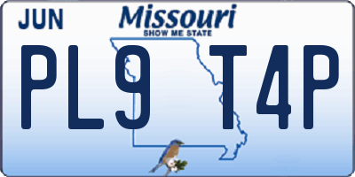 MO license plate PL9T4P