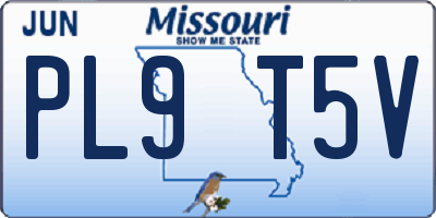 MO license plate PL9T5V