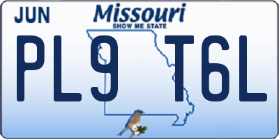 MO license plate PL9T6L