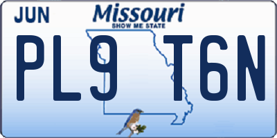 MO license plate PL9T6N