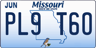 MO license plate PL9T6O