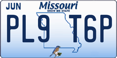 MO license plate PL9T6P