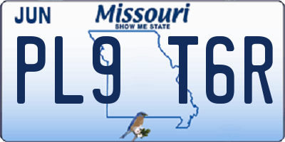 MO license plate PL9T6R