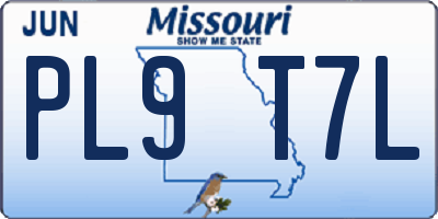 MO license plate PL9T7L