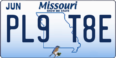 MO license plate PL9T8E