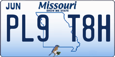 MO license plate PL9T8H
