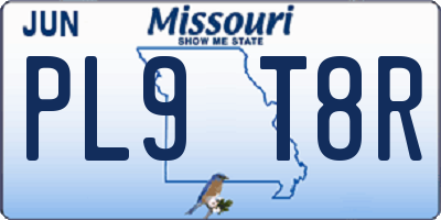 MO license plate PL9T8R