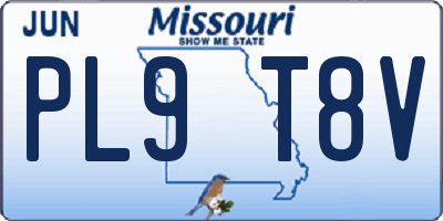 MO license plate PL9T8V