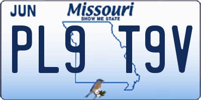 MO license plate PL9T9V