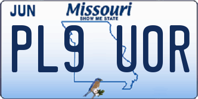 MO license plate PL9U0R